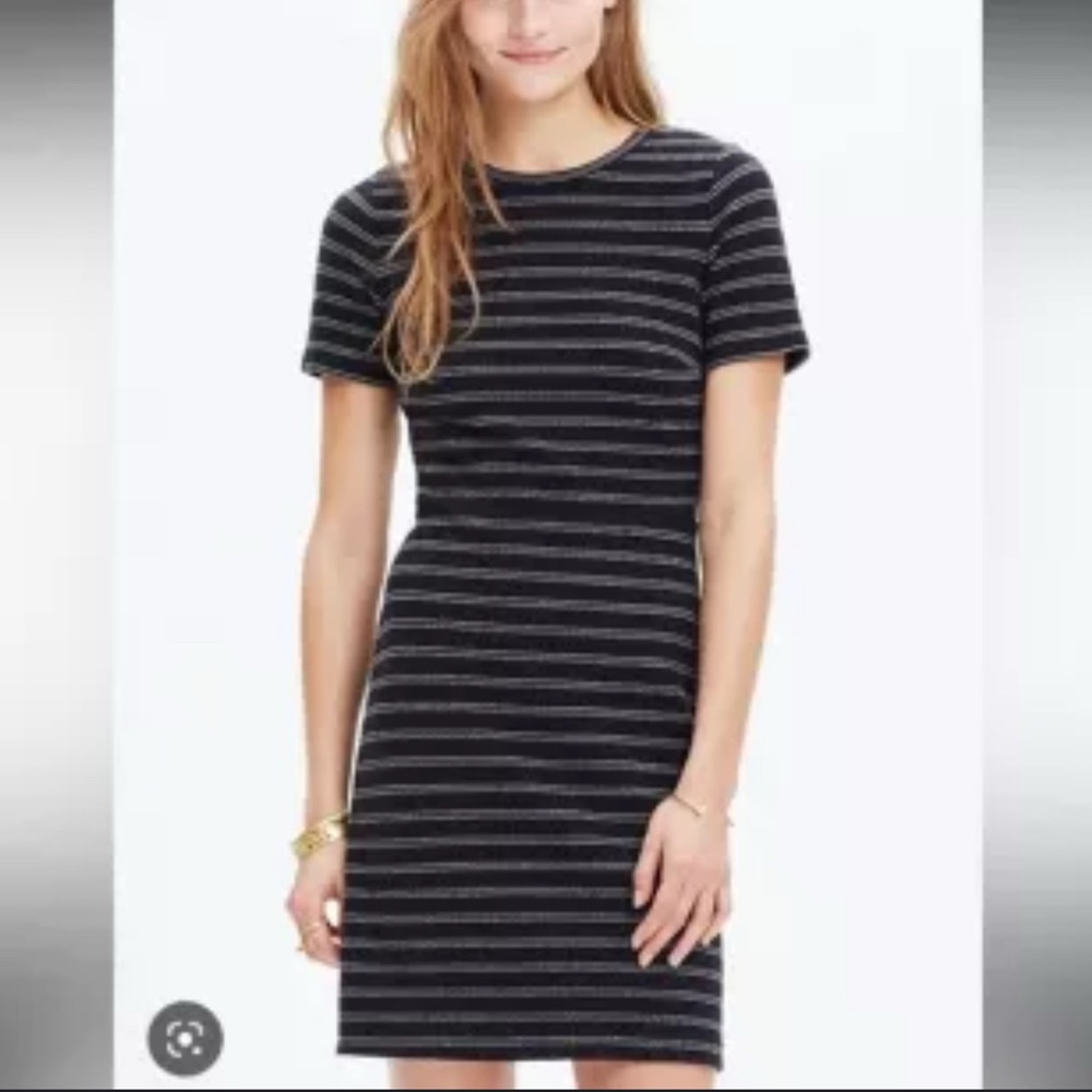 Madewell Black and White Knit Top